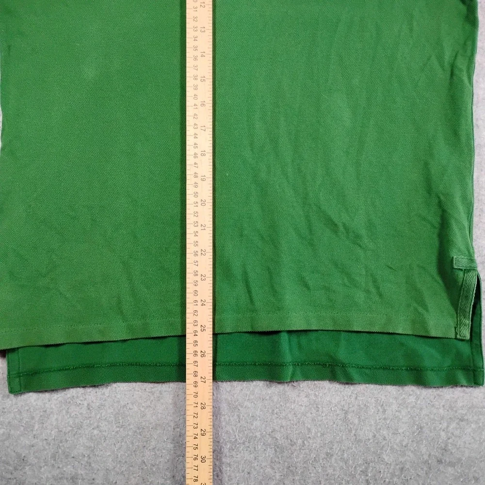 VTG Polo Ralph Lauren Men Green Custom Fit Hunter Jumper Crest Polo Shirt Size M